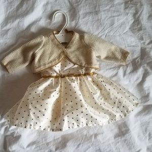 Carters cream and gold formal dress NB